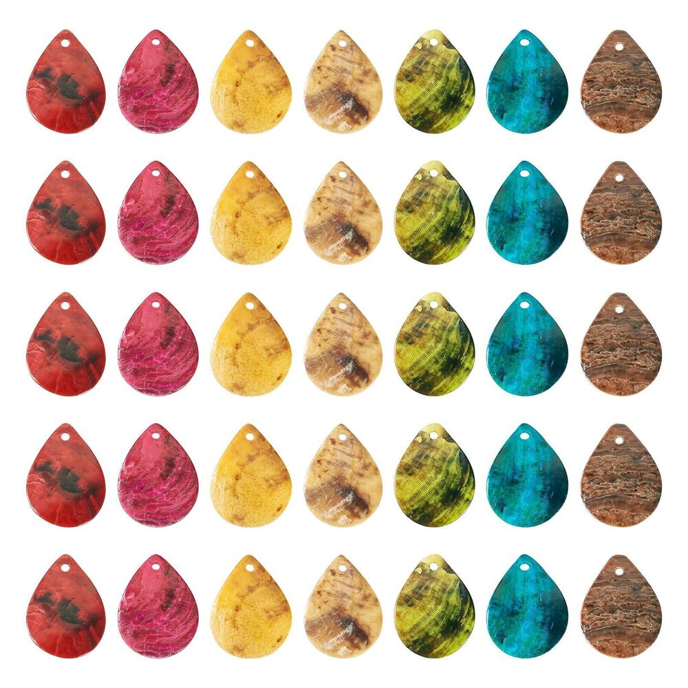 9434 70Pcs Shell Beads Teardrop Natural Akoya Shell Charms Mother of Pearl
